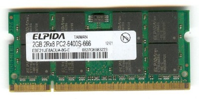 OKAZJA DDR2 ELPIDA 2GB 2Rx8 PC2-6400S-666