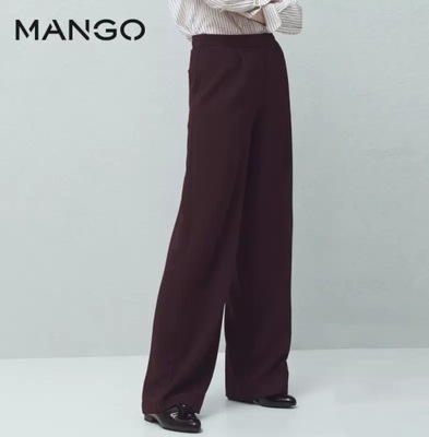 ZZ67 spodnie garniturowe wide leg MANGO 38