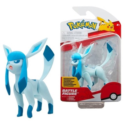 FIGURKA POKEMON GLACEON ORYGINALNA ZABAWKA JAZWARES BATTLE 7 CM