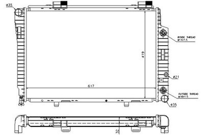 РАДІАТОР ДВИГУНА MERCEDES C T-МОДЕЛЬ (S202) C (W20