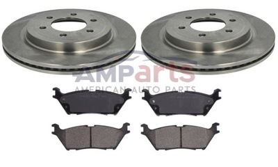 Ford expedition 2018-2022 2x тормозные диски + тормозные колодки тормозные задняя фото №1