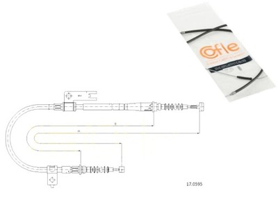COFLE ТРОС ТОРМОЗА РУЧНОГО MAZDA 323 F VI 1.4 16