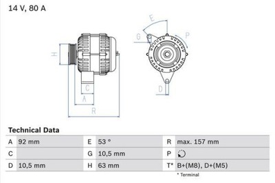 BOSCH 0 986 039 300 ГЕНЕРАТОР