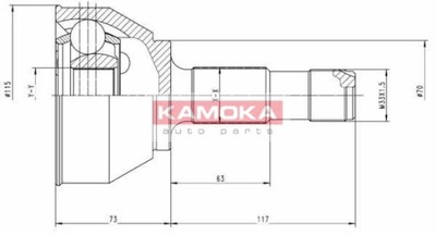 AXLE SWIVEL DRIVING KAMOKA 6556  