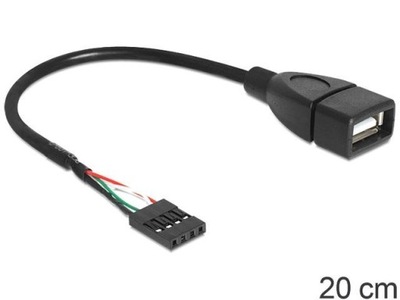 KABEL USB PIN HEADER 4 PIN do USB-A 2.0 20CM DELOC