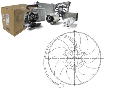 Вентилятор радиатора nissens 6n0959453p vw7512 510 фото №1