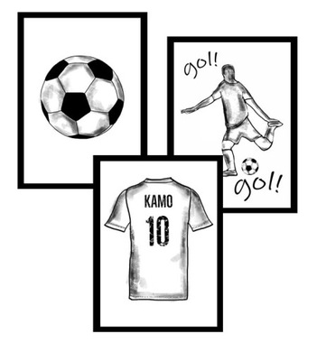 Plakaty ramka piłka nożna nazwisko koszulka a4