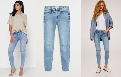 MANGO spodnie jeansy rurki SKINNY PUSH-UP 32 XXS