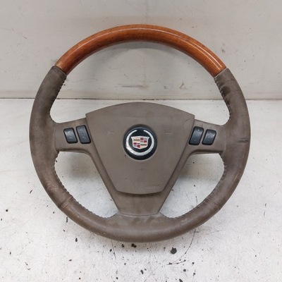 CADILLAC STS STEERING WHEEL LEATHER WOOD + AIR BAGS STEERING WHEEL AIRBAG  