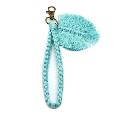 MACRAME KEYCHAINS BOHO WOVEN KEY RING WITH TASSELS PARA CAR KEY HANDBAG  