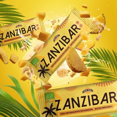 Baton owocowy ananasowy Zanzibar BIO 40g ZMIANY ZMIANY