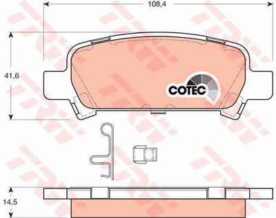 PADS BRAKE REAR TRW GDB3223  