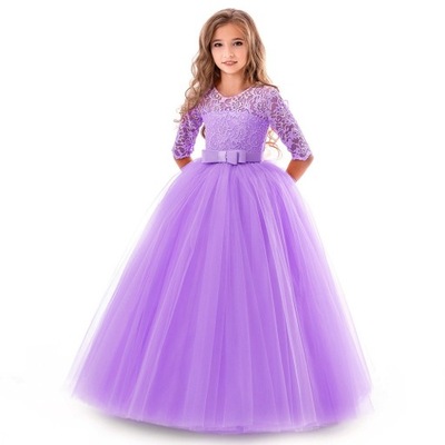 Sukienka dla dziewczynki fiolet na wesele 116 122