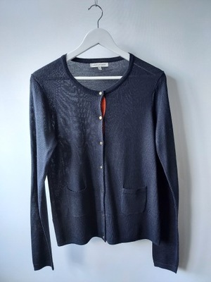 LAURA ASHLEY zapinany sweter z wełną R 40