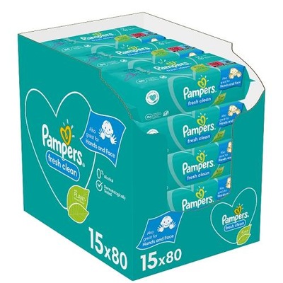 CHUSTECZKI NAWILŻANE PAMPERS FRESH CLEAN 15x 80SZT