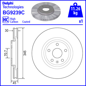 DISKU STABDŽIŲ DELPHI BG9239C + DOVANA 