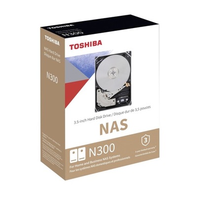 Dysk twardy Toshiba N300 HDWG480EZSTA 8TB SATA 3,5" idealny do serwerów NAS