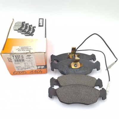 Гальмівні колодки гальмівні maff 7.537.0 peugeot 306 gdb 1104 фото №1