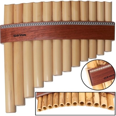 Pan flute C- Major 12 Pipes Fletnia Pana C-dur 12 tonów bambus/drewno Gewa