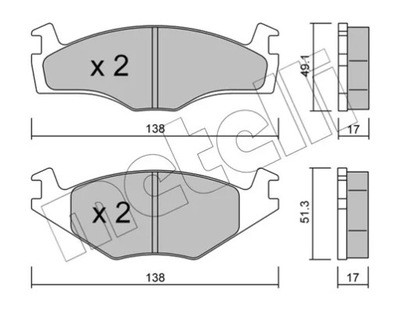 КОЛОДКИ HAM.VW POLO 1,4 85-99 