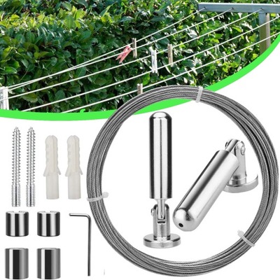 ZESTAW LINKI STALOWEJ 5M, DRUT NACIĄGOWY ZE STALI NIERDZEWNEJ LINKA STALOWA