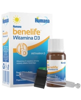 Humana benelife Witamina D3 dla dzieci płyn 5 ml