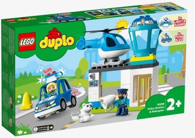KLOCKI LEGO DUPLO POSTERUNEK POLICJI I HELIKOPTER DLA 2 LATKA POLICJA