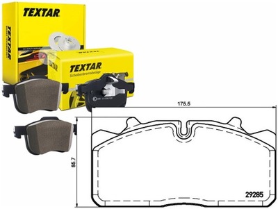 TEXTAR ZAPATAS DE FRENADO WABCO PAN 17 DAF LF 45 RVI  