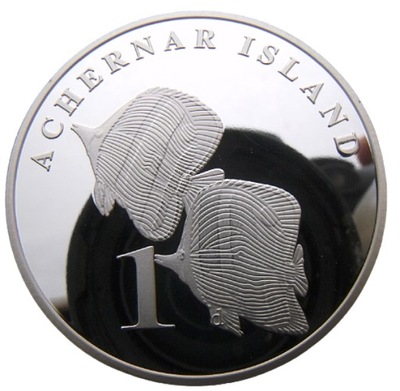 ACHERNAR ISLAND 1 DOLLAR 2019 RYBA 39mm PROOF