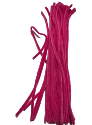 Druciki kreatywne różowe 40 sztuk 30 cm
