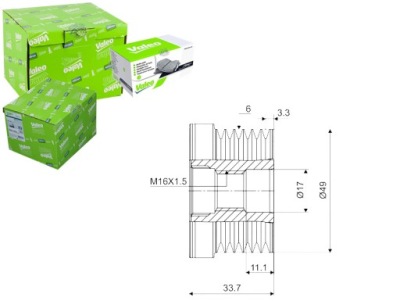 Шків генератора bmw valeo фото №1