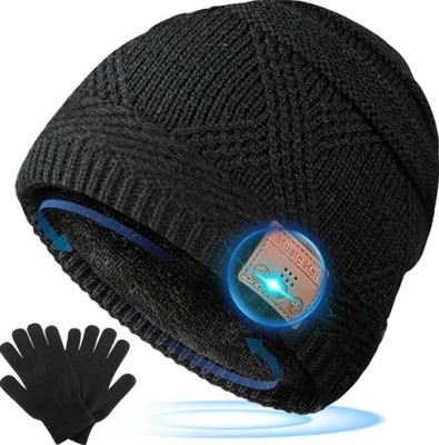 HANPURE czapka zimowa beanie czarny rozmiar L