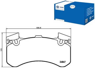 ZAPATAS DE FRENADO HELLA PAGID 4H0698151F 4G0698151F  