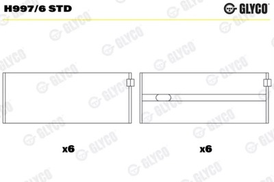 ВКЛАДЫШИ GŁ.DB OM602 2.5D 95- STD /GLYCO/ H997/6 STD GLYCO САЙЛЕНТБЛОК ПОДШИПНИКА