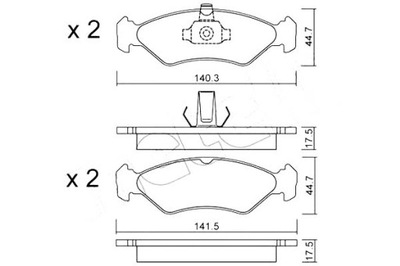 Metelli тормозные колодки тормозные ford fiesta ka 89- фото №1