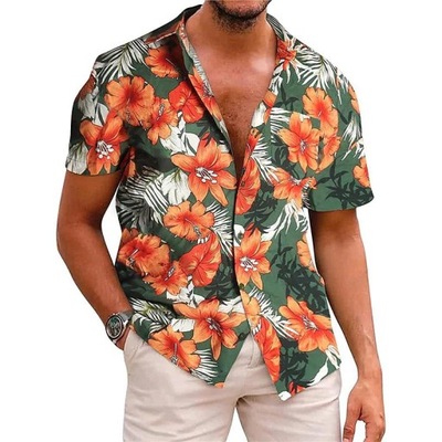 HAWAIIAN KOSZULA Letnie hawajskie tropikalne koszu