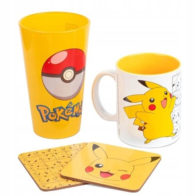 Pokemon Pikachu Zestaw prezentowy kubek szklanka