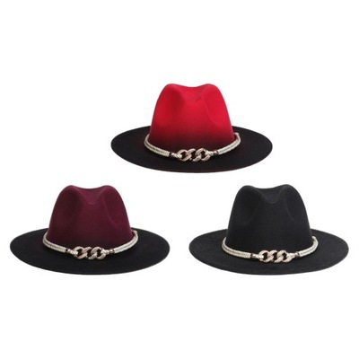 3x Czapka z klasycznym kapeluszem typu fedora unis