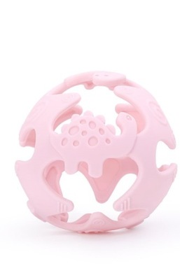 Miękka Piłka Dino Różowa Gryzak OPIS