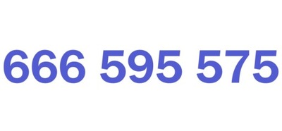 ZŁOTY NUMER T-MOBILE/TU BIEDRONKA 666 595 575