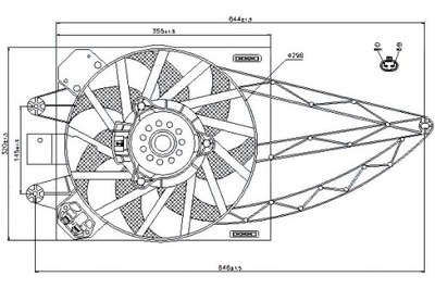 Nissens вентилятор радиатора с корпус fiat pand фото №1
