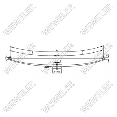 РЕСОРА RVI WEWELER F023T187ZA75, O.E. 7422477148