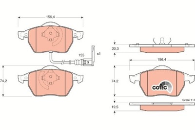 ZAPATAS DE FRENADO AUDI A3 GDB1403/TRW  