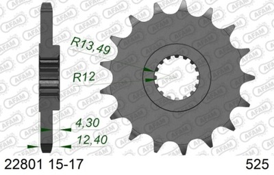AFAM ЗУБЧАТКА ПРИВІДНА ПЕРЕД MOTO. СТАЛЕВИЙ