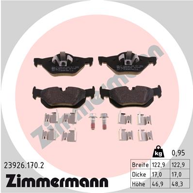 ZIMMERMANN 23926.170.2 КОЛОДКИ ГАЛЬМІВНІ