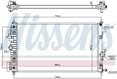 RADUADOR DEL MOTOR NISSENS NIS 606049  