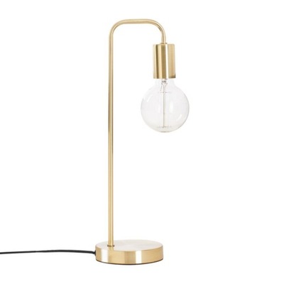 Lampka na biurko nocna złota ozdobna 45 cm metal
