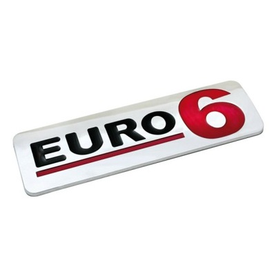 EMBLEMAT ZNACZEK NAKLEJKA EURO 6 CHROM 3D