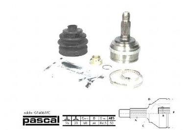 Pascal набор шарнир приводной honda civic vii cou фото №1