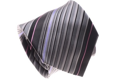 BATISTINI jedwabny krawat popielaty 9,5 cm